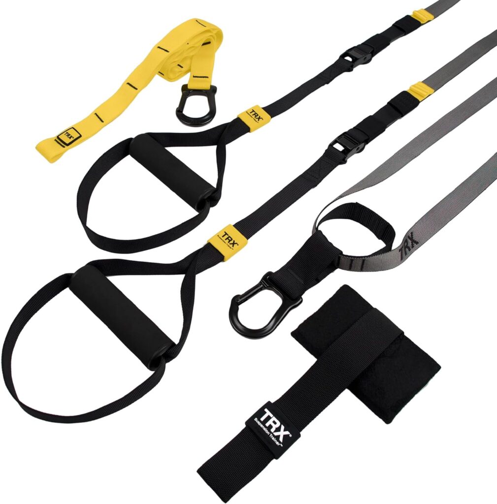TRX GO Suspension Trainer System, Full-Body Workout for All Levels Goals, Lightweight Portable, Fast, Fun Effective Workouts, Home Gym Equipment or for Outdoor Workouts, Grey